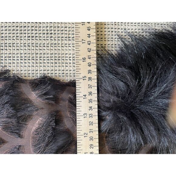 imoga Dress Metallic Scale Pattern Faux Fur Sleeves Copper And Black Size 10 - Picture 6 of 6